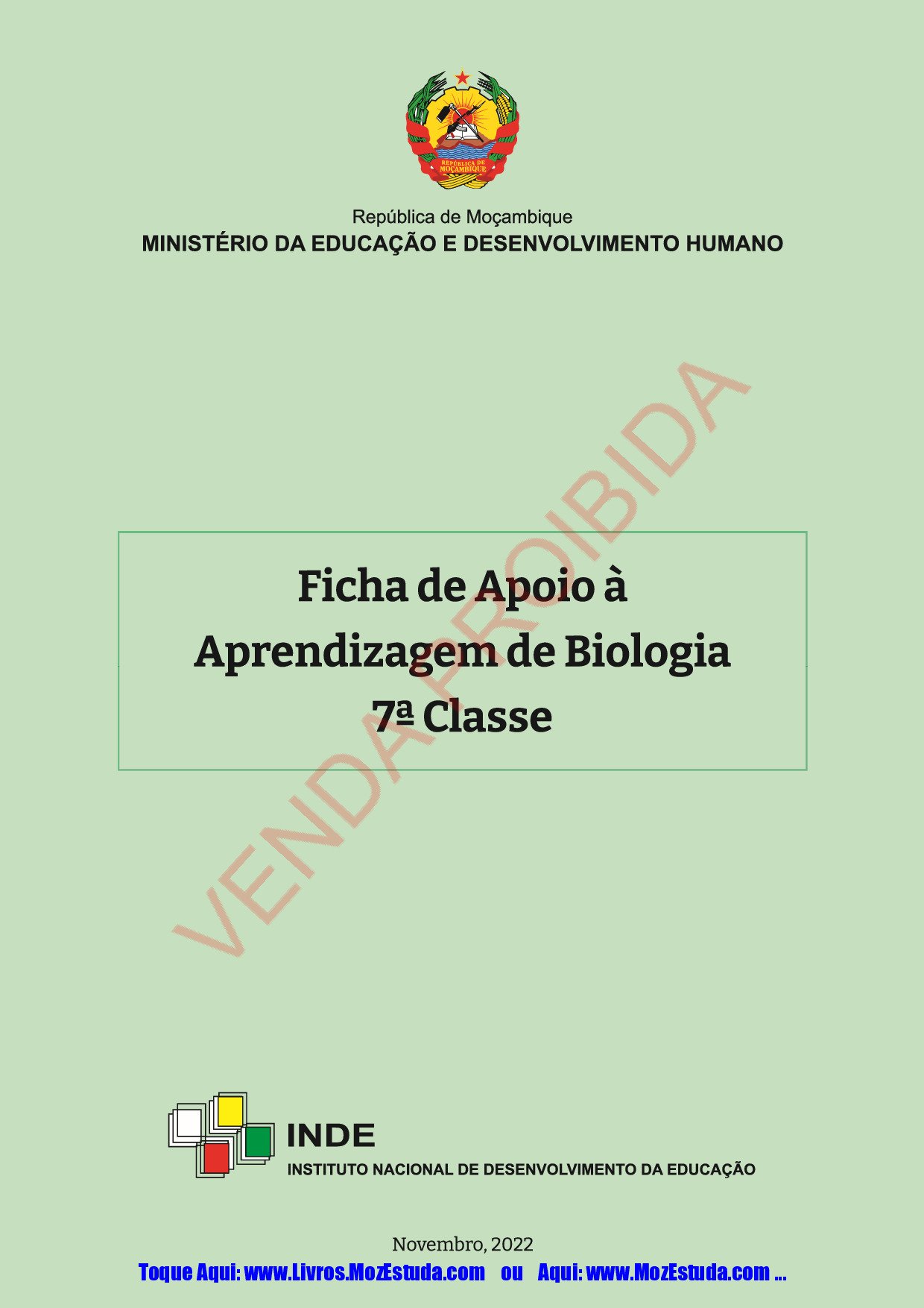 Biologia da 7ª Classe (Ficha de Aprendizagem -Moçambique) Baixar Livro em PDF