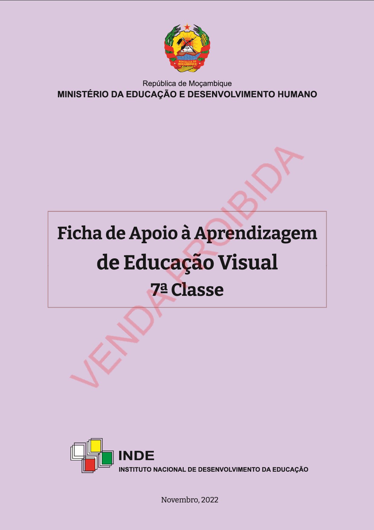 Desenho (DGD) da 7ª Classe (INDE/ MEC Moçambique 2022) Baixar Livro em PDF